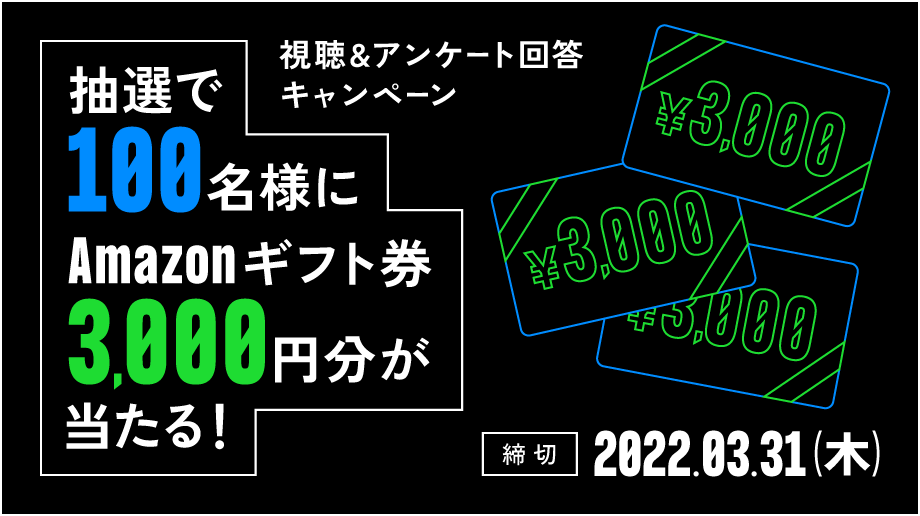 視聴&アンケート回答キャンペーン
